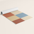 Bold Retro Checks Pattern - Large XX Yoga Mat Gallery Image 2