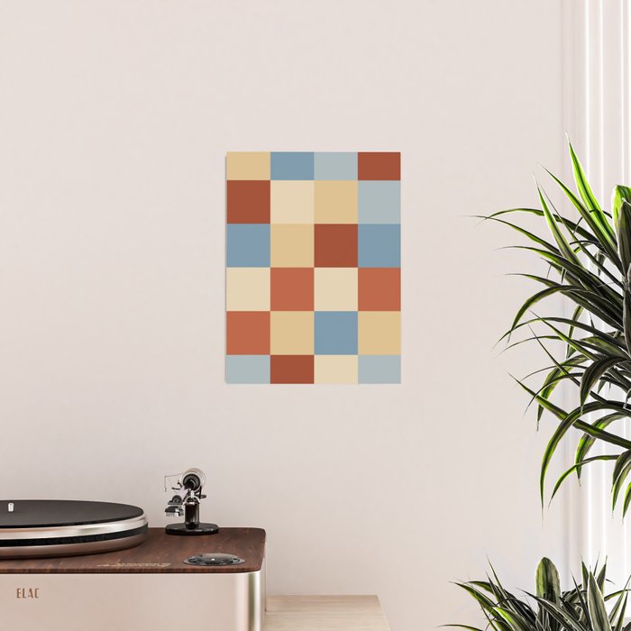 Bold Retro Checks Pattern - Large XX Poster Gallery Image 2