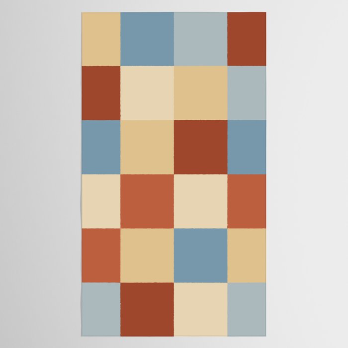 Bold Retro Checks Pattern - Large XX Tablecloth Gallery Image 2