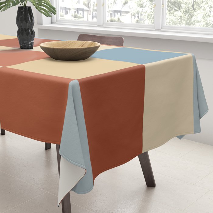 Bold Retro Checks Pattern - Large XX Tablecloth Gallery Image 3