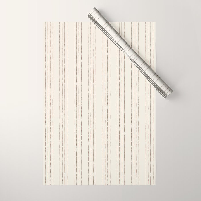 Lines #5 (Cream & Chocolate) Wrapping Paper Gallery Image 1