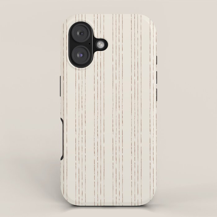 Lines #5 (Cream & Chocolate) iPhone Case Gallery Image 1