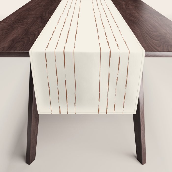 Lines #5 (Cream & Chocolate) Table Runner Gallery Image 1