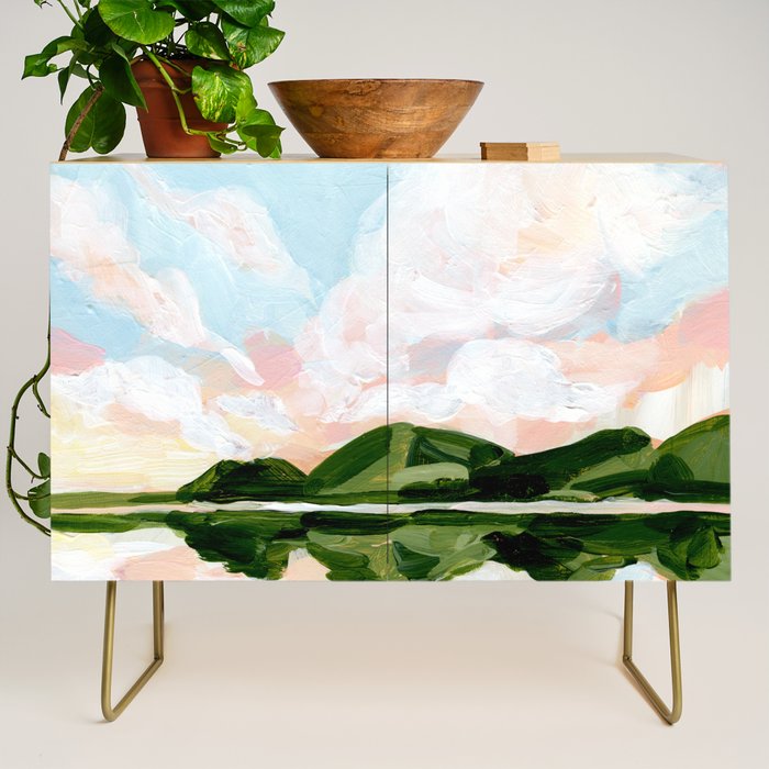 Mirrored Landscape Credenza Gallery Image 1
