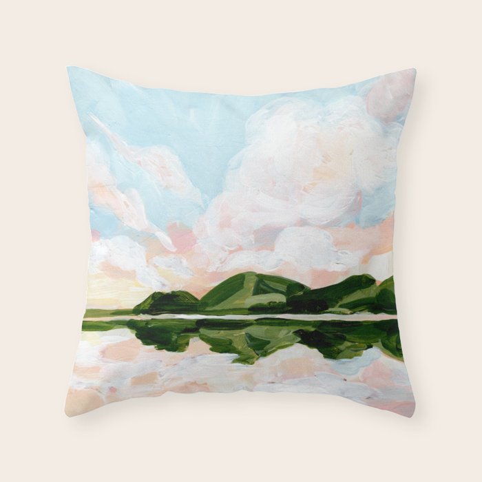 Mirrored Landscape Throw Pillow Gallery Image 1