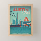 Vintage travel poster-Texas-Austin. Mini Art Print Gallery Image 1