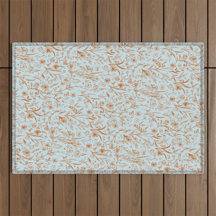 Wild Garden Drawing (Mix) Outdoor Rug Gallery Image 1