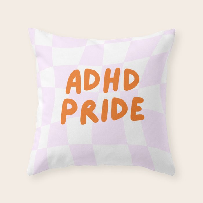 ADHD Pride Throw Pillow Gallery Image 1