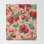 Strawberry Fields Forever V Throw Blanket Gallery Image 2