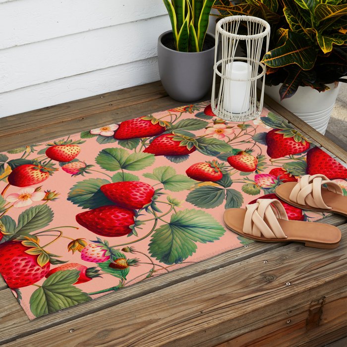 Strawberry Fields Forever V Outdoor Rug Gallery Image 2