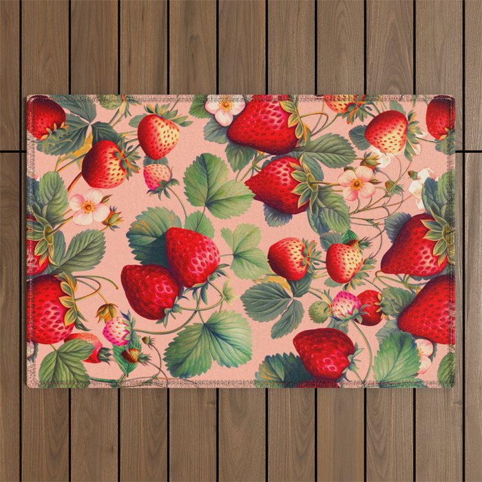 Strawberry Fields Forever V Outdoor Rug Gallery Image 1