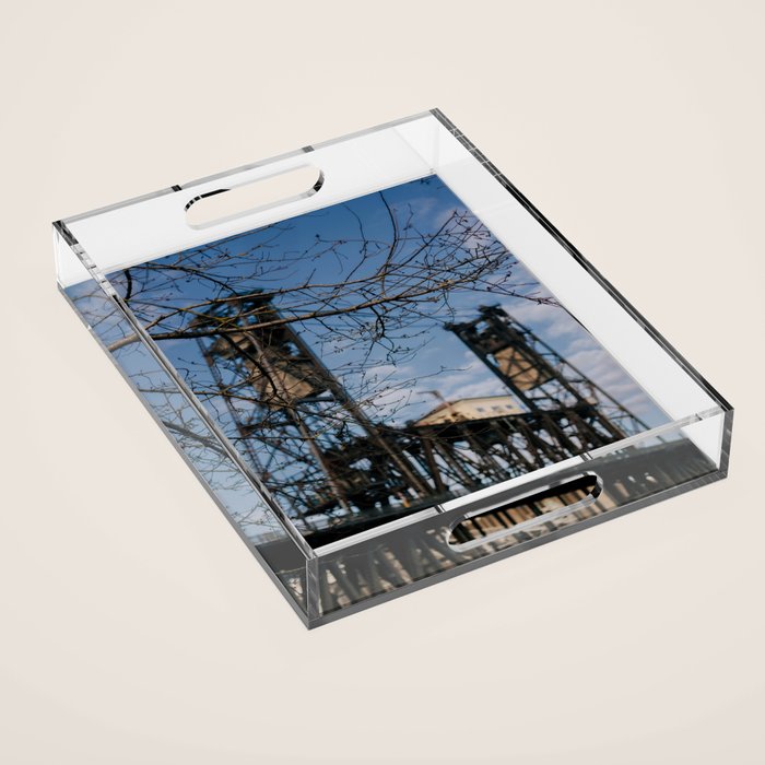 Portland Steel Bridge Acrylic Tray Gallery Image 1