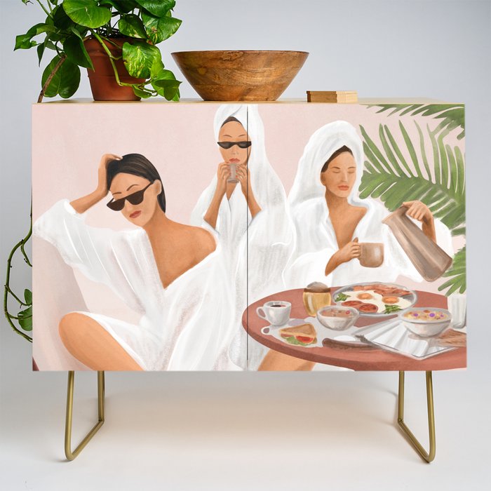 Weekend morning with friends Credenza Gallery Image 1
