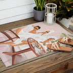 Weekend morning with friends Outdoor Rug Gallery Image 2