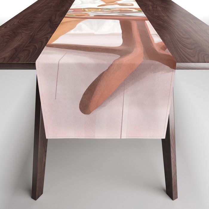 Weekend morning with friends Table Runner Gallery Image 1