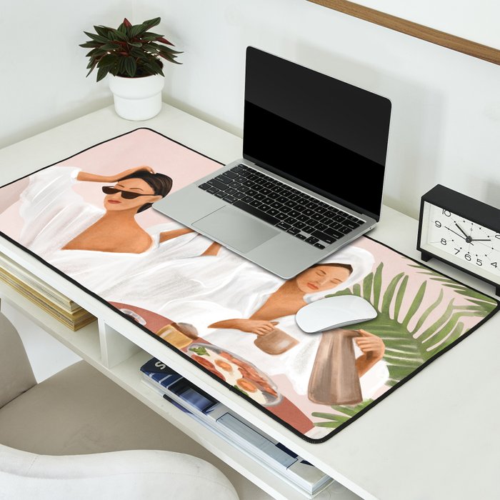 Weekend morning with friends Desk Mat Gallery Image 2