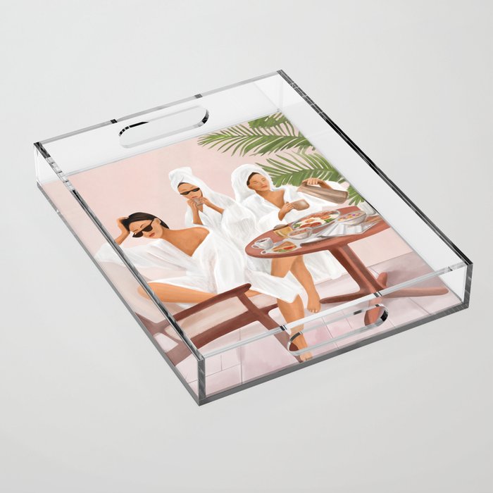 Weekend morning with friends Acrylic Tray Gallery Image 1