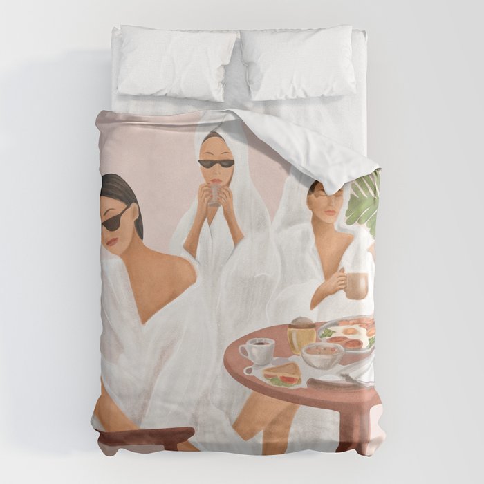 Weekend morning with friends Duvet Cover Gallery Image 6