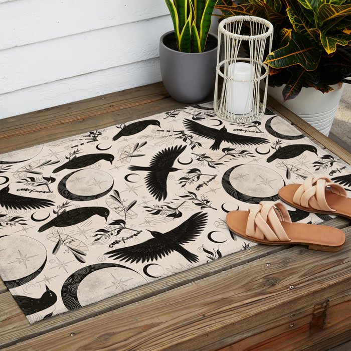 Raven Tarot Light Outdoor Rug Gallery Image 2