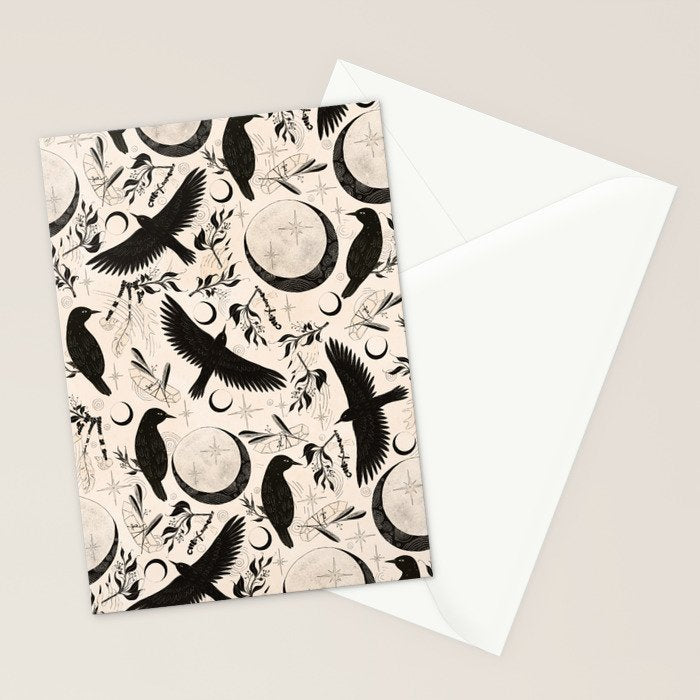 Raven Tarot Light Stationery Card Gallery Image 2
