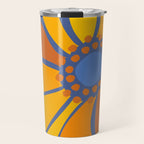 Sunflower Party 70s Floral Design  Travel Mug Gallery Image 1