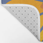 Sunflower Party 70s Floral Design  Bath Mat Gallery Image 2