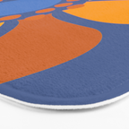 Sunflower Party 70s Floral Design  Bath Mat Gallery Image 3
