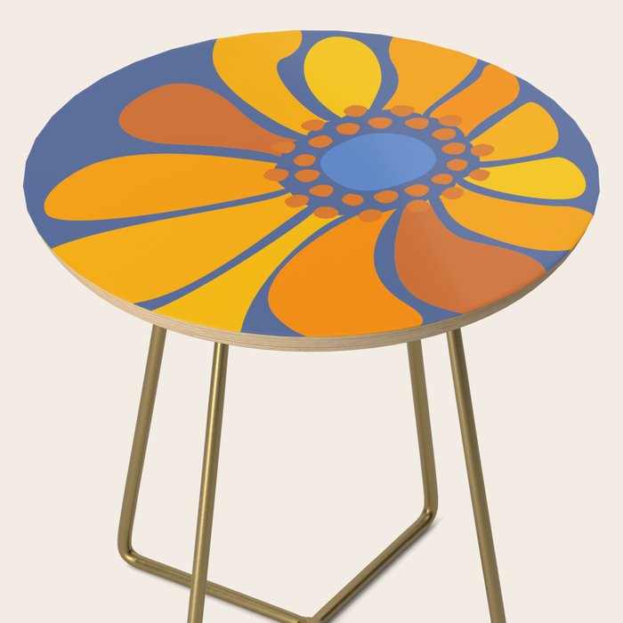 Sunflower Party 70s Floral Design  Side Table Gallery Image 2