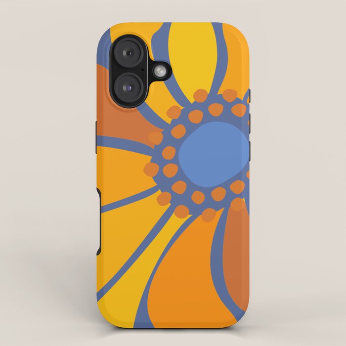 Sunflower Party 70s Floral Design  iPhone Case Gallery Image 1