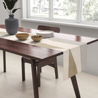 Neutral Soft Tones Modern Lines Artworks Table Runner Gallery Image 2