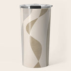 Neutral Soft Tones Modern Lines Artworks Travel Mug Gallery Image 1