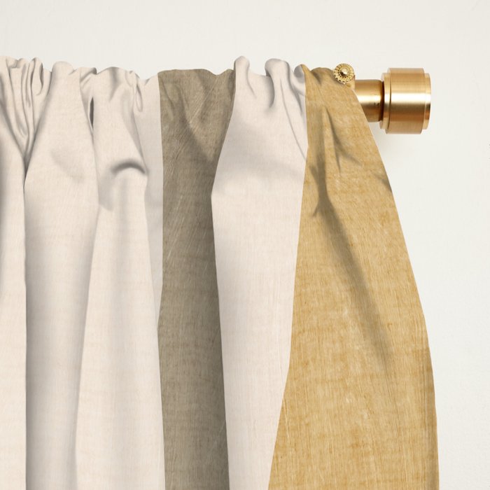 Neutral Soft Tones Modern Lines Artworks Window Curtain Gallery Image 2