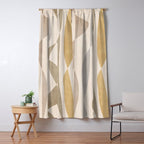 Neutral Soft Tones Modern Lines Artworks Window Curtain Gallery Image 5
