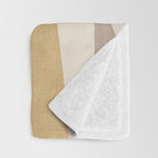 Neutral Soft Tones Modern Lines Artworks Throw Blanket Gallery Image 3