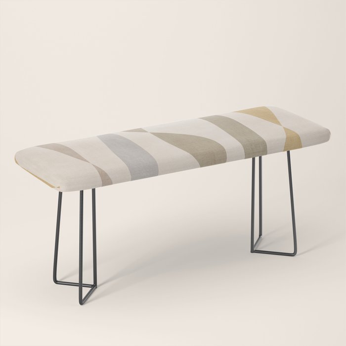 Neutral Soft Tones Modern Lines Artworks Bench Gallery Image 1