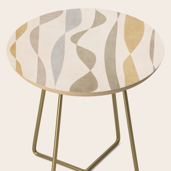 Neutral Soft Tones Modern Lines Artworks Side Table Gallery Image 2
