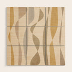 Neutral Soft Tones Modern Lines Artworks Wood Wall Art Gallery Image 1