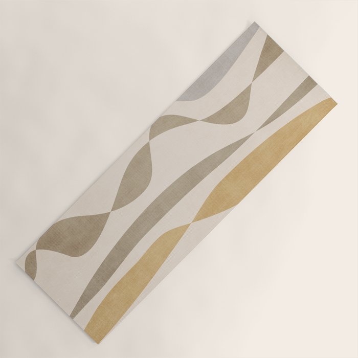 Neutral Soft Tones Modern Lines Artworks Yoga Mat Gallery Image 1