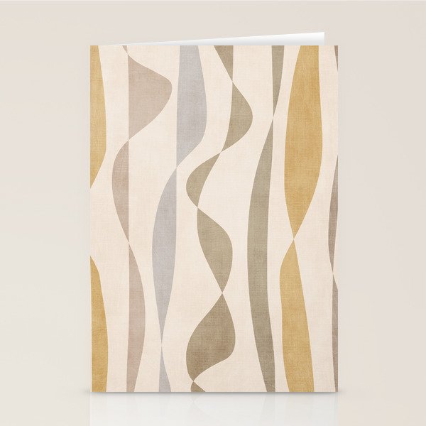 Neutral Soft Tones Modern Lines Artworks Stationery Card Gallery Image 2