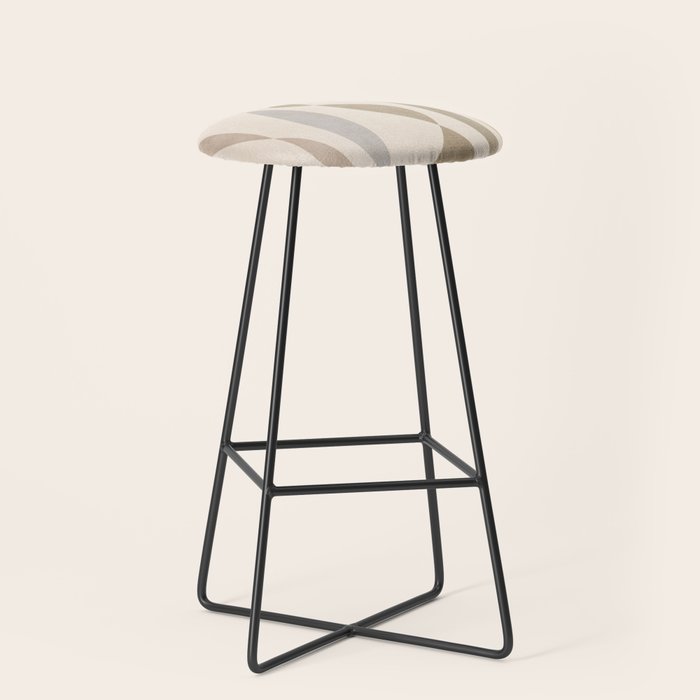 Neutral Soft Tones Modern Lines Artworks Stool Gallery Image 1