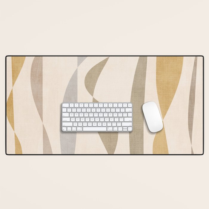 Neutral Soft Tones Modern Lines Artworks Desk Mat Gallery Image 1