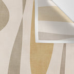 Neutral Soft Tones Modern Lines Artworks Wall Tapestry Gallery Image 3