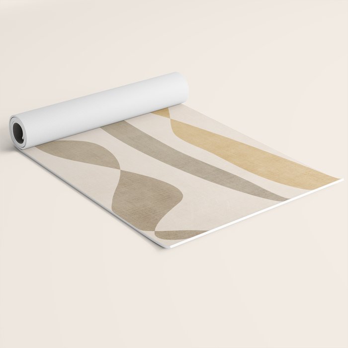 Neutral Soft Tones Modern Lines Artworks Yoga Mat Gallery Image 2