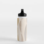 Neutral Soft Tones Modern Lines Artworks Water Bottle Gallery Image 3