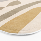 Neutral Soft Tones Modern Lines Artworks Bath Mat Gallery Image 3
