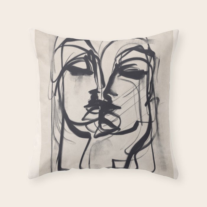 Kiss 5 Throw Pillow Gallery Image 1
