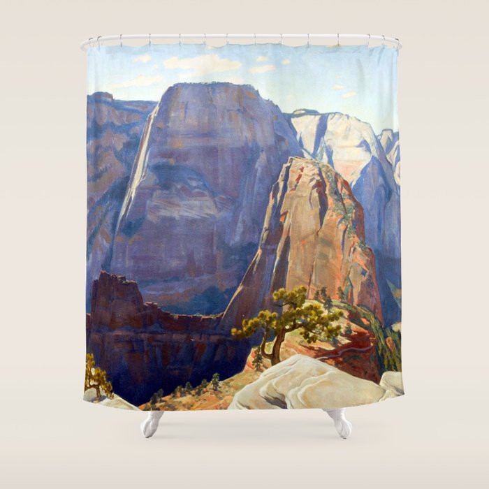 Maynard Dixon High in the Morning Shower Curtain Gallery Image 1