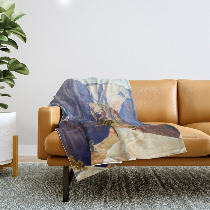 Maynard Dixon High in the Morning Throw Blanket Gallery Image 1