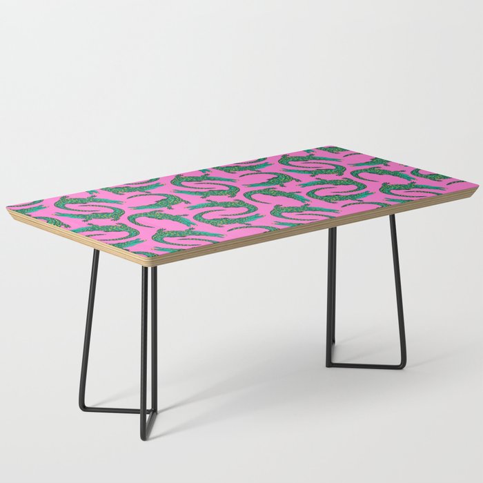 Crocodiles (Pink and Green) Coffee Table Gallery Image 1