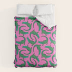 Crocodiles (Pink and Green) Comforter Gallery Image 6